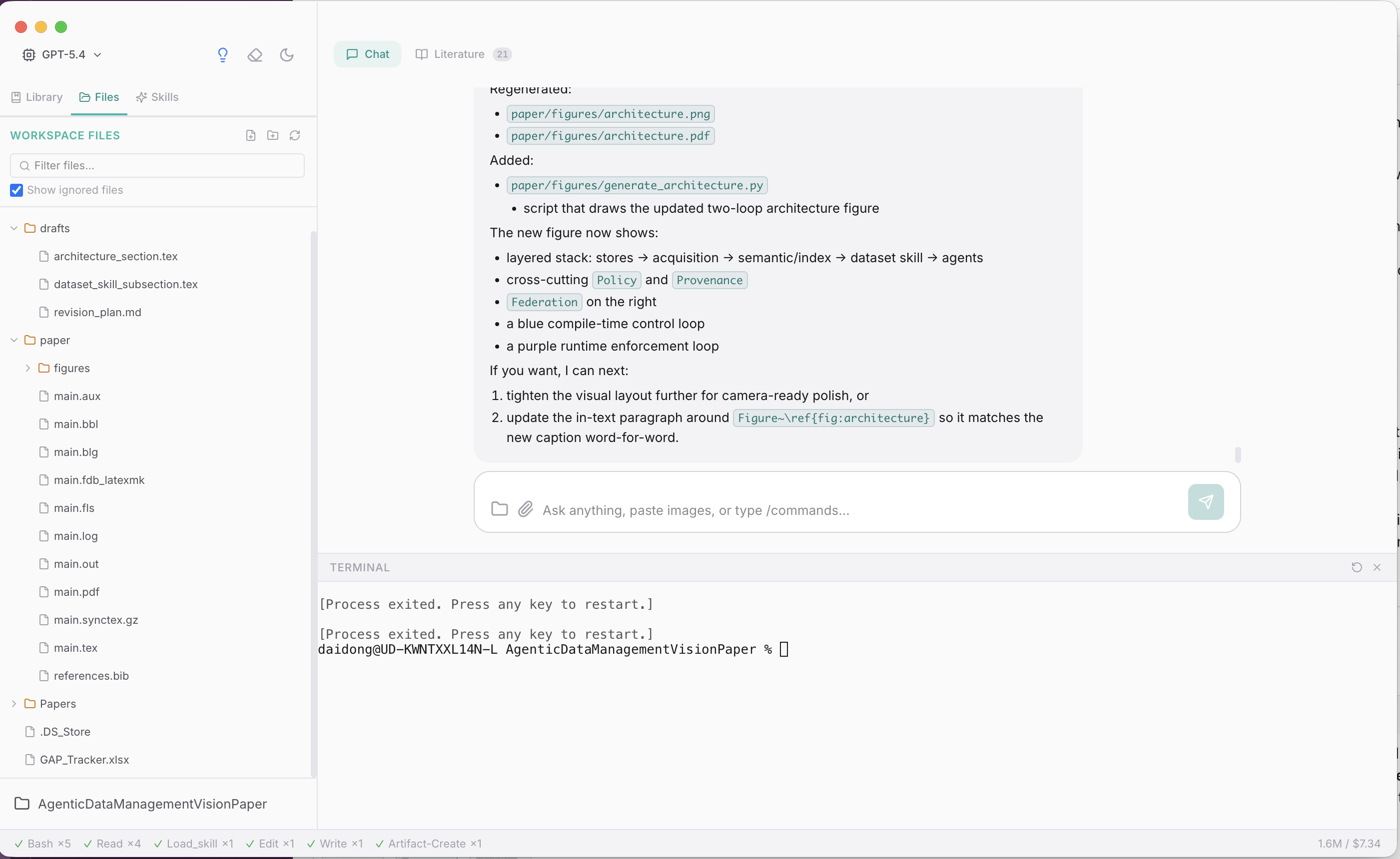 Research Copilot main interface